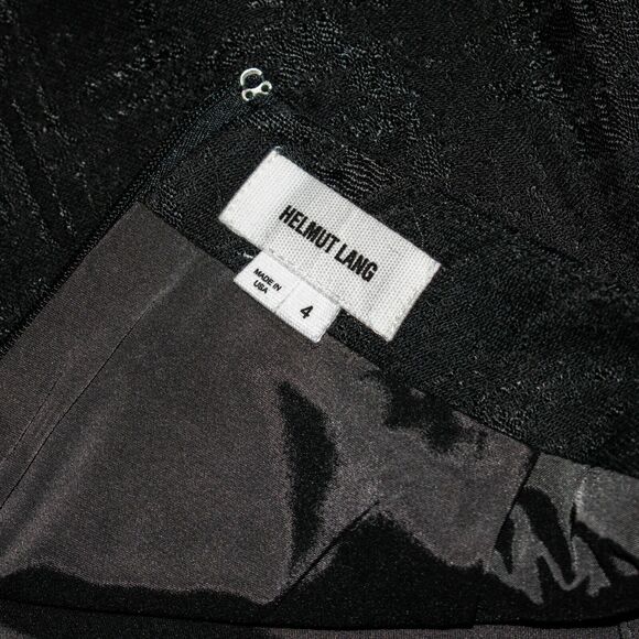 vtg Helmut Lang Size 4 Black Textured pencil Skirt Made in USA - Picture 3 of 9